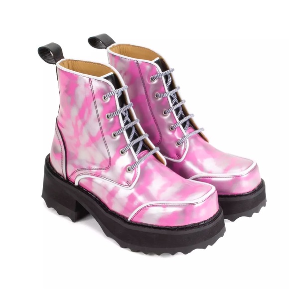 Booties- NWT - Metallic Silver Pink Booties - Inspired by the vintage M6… - Picture 9 of 14